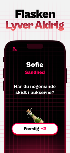 Screenshot Flaskehalsen peger på app